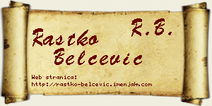 Rastko Belčević vizit kartica
